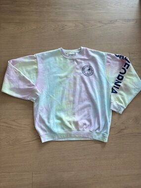Pastel Tie-Dye Crewneck Mission Beach Sweatshirt XL